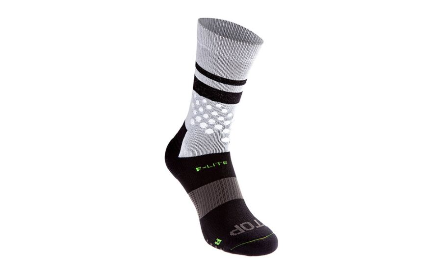 Inov-8 F-lite Crew Mens Running Socks White/Black Philippines 04579XCKF